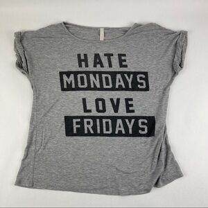 Lovely Souls Tshirt Womens Gray Short Sleeve